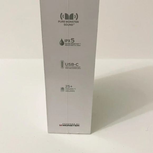 Monster Achieve  100 Airlinks Headphones Bluetooth USB-C Water Resist Sealed - Picture 5 of 13